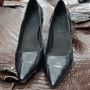 Cao Gót Da Cá Sấu (Gót Vuông)-8cm