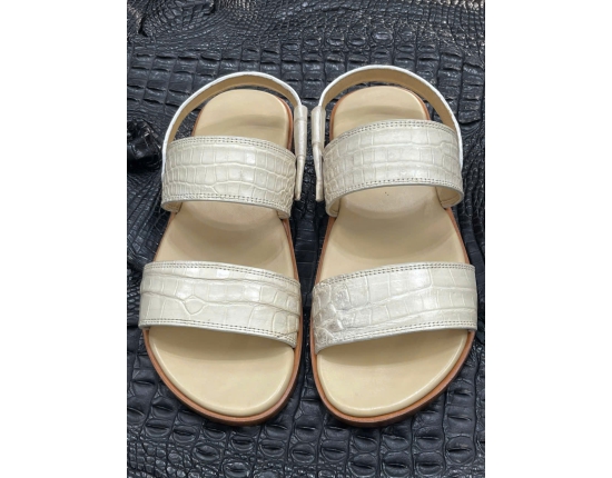 Sandal da cá sấu nữ Lecosto 