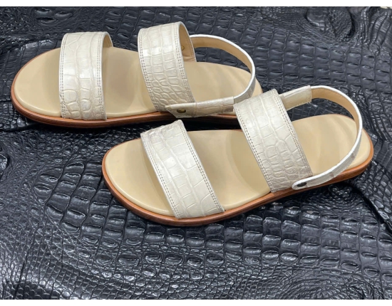 Sandal da cá sấu nữ Lecosto 