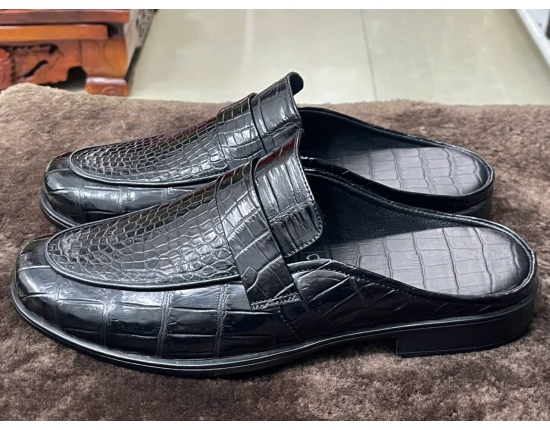 Giày sục da cá sấu nam Lecosto