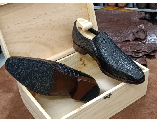 Giày tây LB da cá sấu gù đế da bò