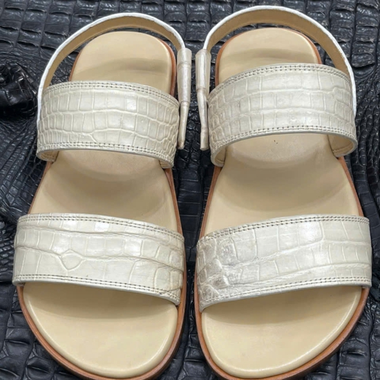 Sandal da cá sấu nữ Lecosto 