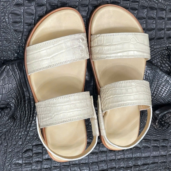Sandal da cá sấu nữ Lecosto 