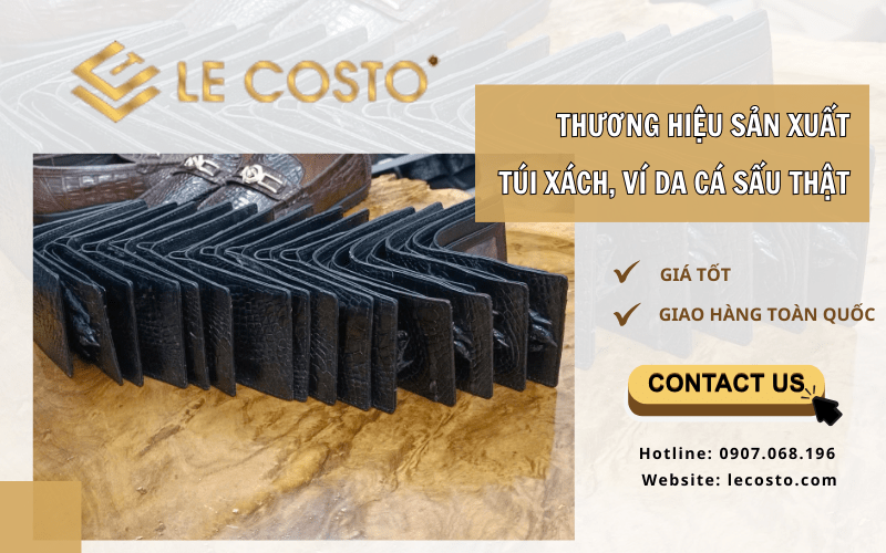 túi xách, ví da cá sấu