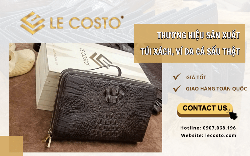 túi xách, ví da cá sấu