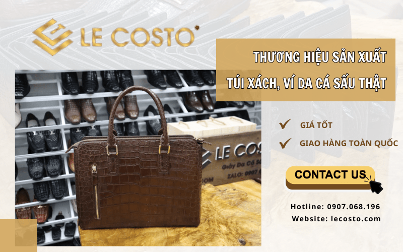 túi xách, ví da cá sấu