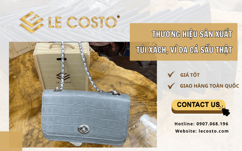 túi xách, ví da cá sấu
